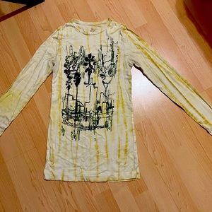 3 XCVI tie dye l/s tops-very good condition-size S/M